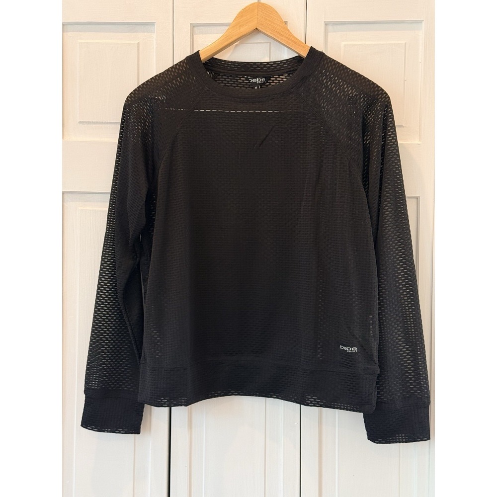 bebe Sport Mesh Flash Dry Long Sleeve Wmns M‎ Top Sporty Y2K 90s Whimsygoth